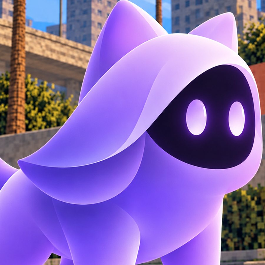 Close-up of VEILCAPE's glowing eyes
